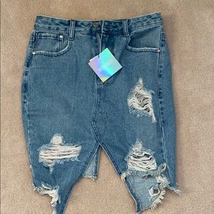 Misguided jean distressed denim
